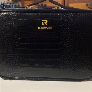 Relavel Travel Makeup Train Case Portable Makeup Case Organizer EUC